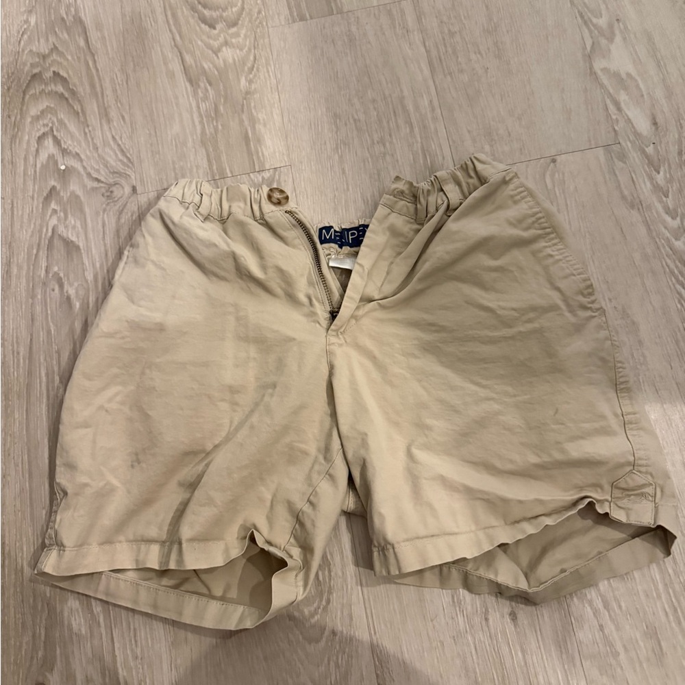 Men's Tan Flat Front Shorts